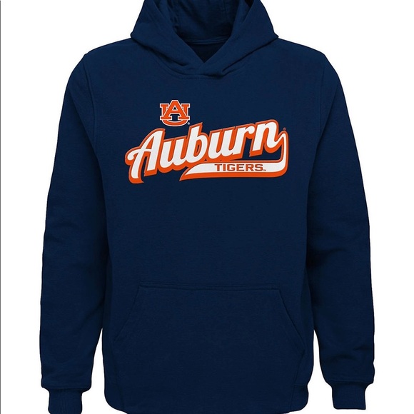 NCAA Tops - (Size M) Auburn Tigers Fleece Hooded Sweatshirt